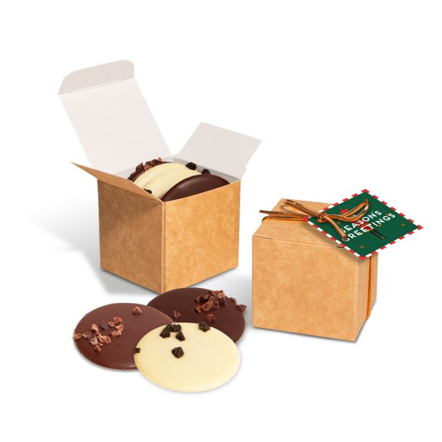Winter Collection – Eco Kraft Cube – Chocolate Discs