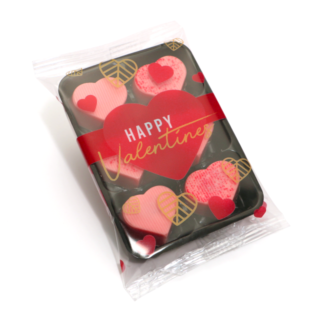 Valentines – Flow Wrapped Tray – Raspberry Heart