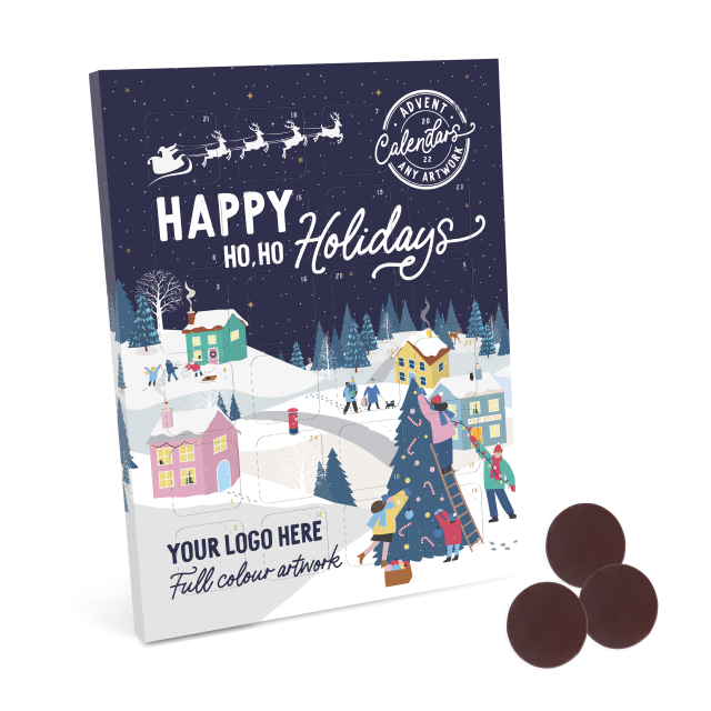 Advent Calendars – Large Advent Calendar – Dark Vegan Chocolate Discs