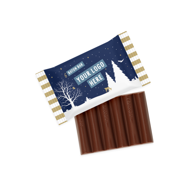Winter Collection – 6 Baton Bar – Milk Chocolate – 41% Cocoa